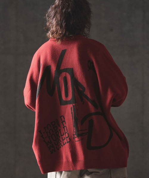 GLIMCLAP セーター ニット mn2979- Logo jacquard oversized sweater 