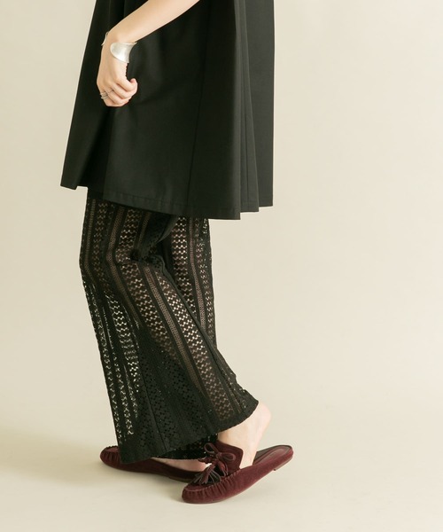 itimi レース　フレアパンツ eimy istoire｜シュリンクレースフレアパンツ | Rakuten Fashion