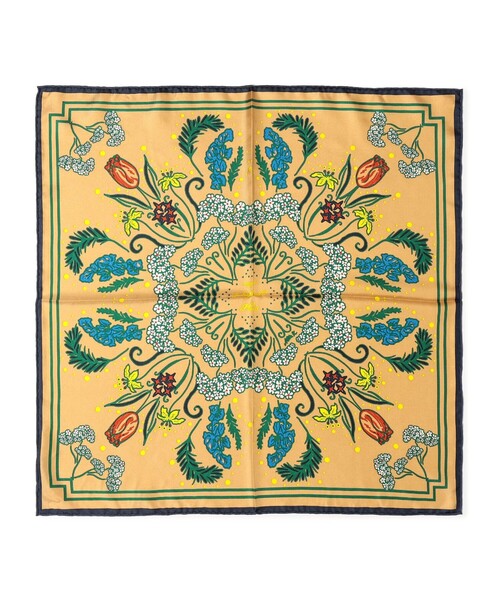 manipuri スカーフ バンダナ FLOWER シルクスカーフ レディース