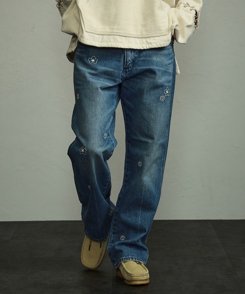 Wrangler Lous刺繍 ストレートデニム lousサーフ 【公式通販】