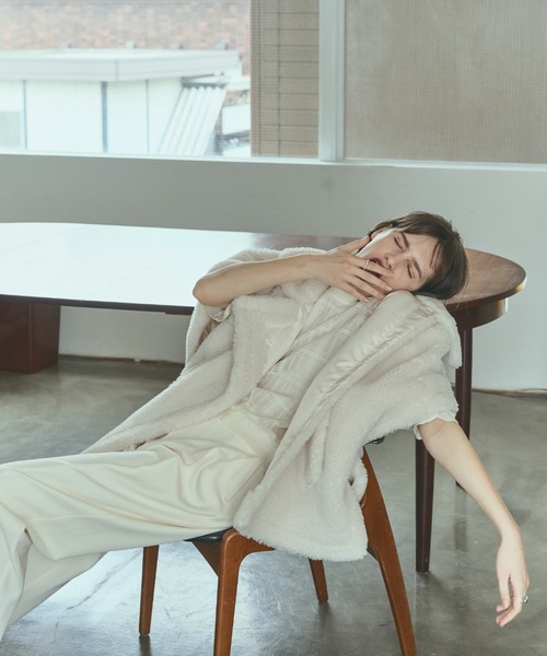 モラビト レディース ポンチョ アンゴラ混 スパンコール 美品 M 38 アウターとバッグに香るパリの洗練】「モラビト」深まる季節の