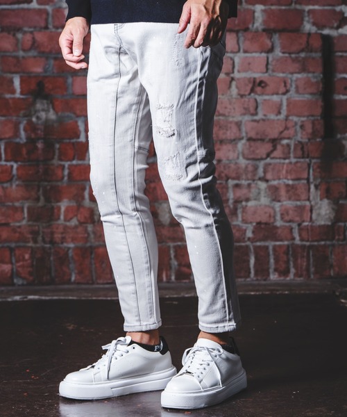 adamsJUGGLER（アダムスジャグラー） ジーンズ G/グレーペイントデニム