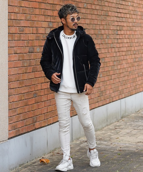 adamsJUGGLER（アダムスジャグラー） ジーンズ G/グレーペイントデニム