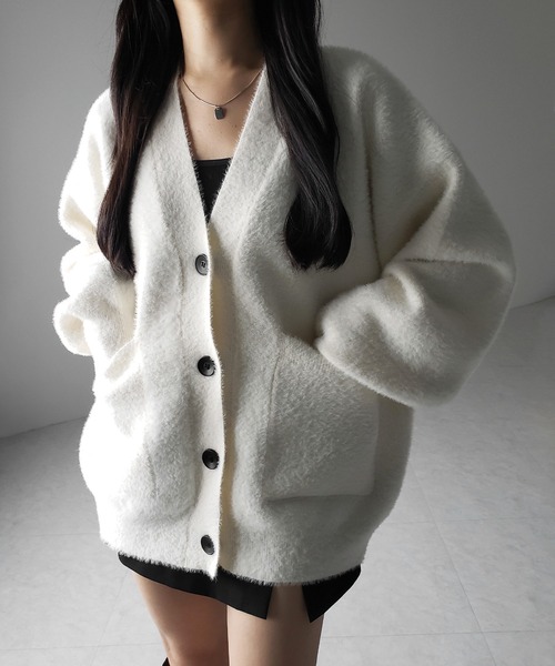 emmi ボリュームスリーブ カーディガン グレー ボリュームスリーブカーディガン | MOUJIC/ムジィーク | 三越伊勢丹