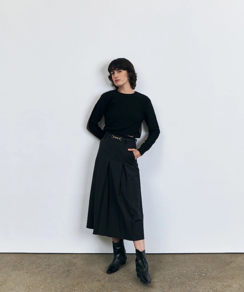 KUME スカート KUME/クメ Wrinkle-free Waist Pleated Long
