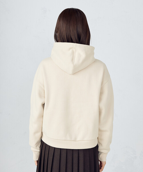 COMME CA ISM パーカー 裏起毛 ダブルジップ パーカー レディース