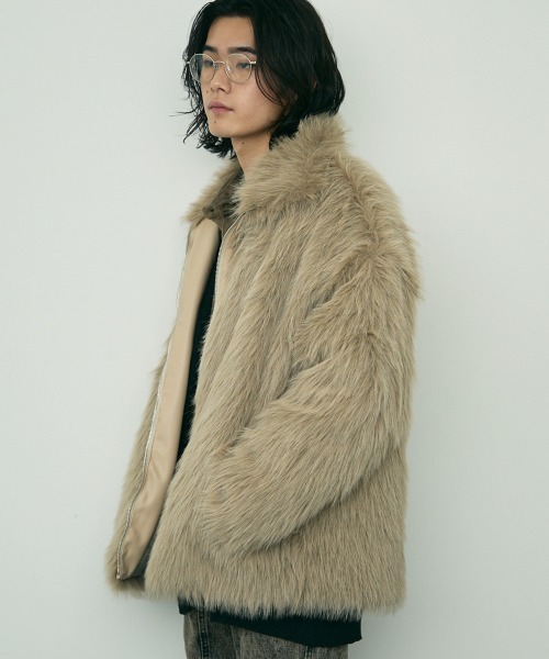 Shoowtime（ショウタイム） ブルゾン アウター Volume eco fur zip up
