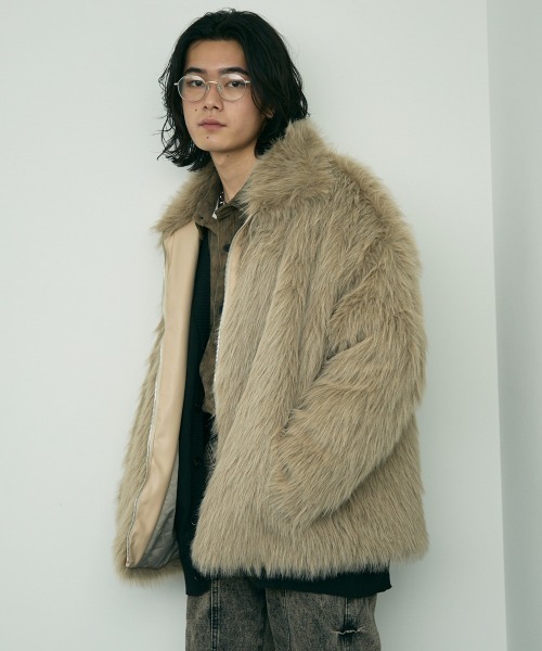 Shoowtime（ショウタイム） ブルゾン アウター Volume eco fur zip up