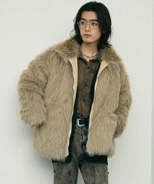 Shoowtime（ショウタイム） ブルゾン アウター Volume eco fur zip up