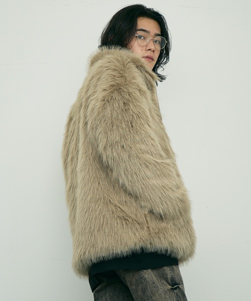 Shoowtime（ショウタイム） ブルゾン アウター Volume eco fur zip up