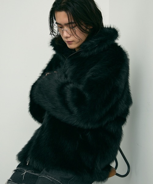 Shoowtime（ショウタイム） ブルゾン アウター Volume eco fur zip up