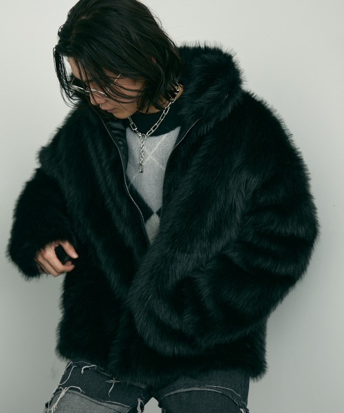 Shoowtime（ショウタイム） ブルゾン アウター Volume eco fur zip up