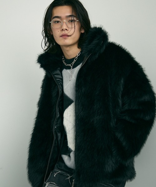 Shoowtime（ショウタイム） ブルゾン アウター Volume eco fur zip up