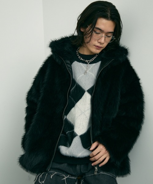 Shoowtime（ショウタイム） ブルゾン アウター Volume eco fur zip up