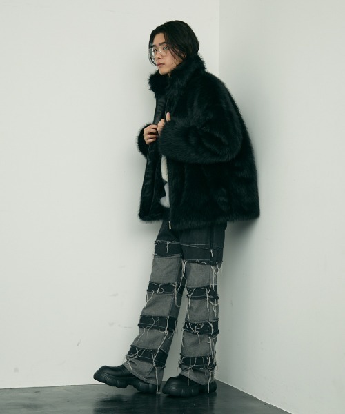 Shoowtime（ショウタイム） ブルゾン アウター Volume eco fur zip up