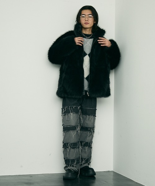 Shoowtime（ショウタイム） ブルゾン アウター Volume eco fur zip up