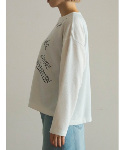 THIRD MAGAZINE ロゴ刺繍ボートネックスウェット THIRD MAGAZINE ロゴ刺繍ボートネックスウェットブランド