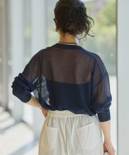 ニット セーター IENA LA BOUCLE シアーラメニットプルオーバー レディース IENA LA BOUCLE シアーラメニットプルオーバー（ニット