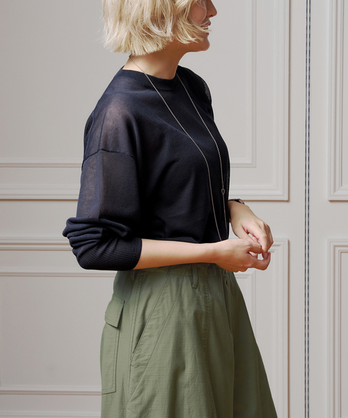 ニット セーター IENA LA BOUCLE シアーラメニットプルオーバー レディース IENA LA BOUCLE ニット セーター シアーラメニットプルオーバー