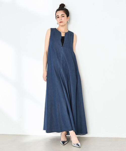 Sheller シェリエ デニム ワンピース Rie Miller（リエミラー） ワンピース 「RM denim」ロング丈テンセル