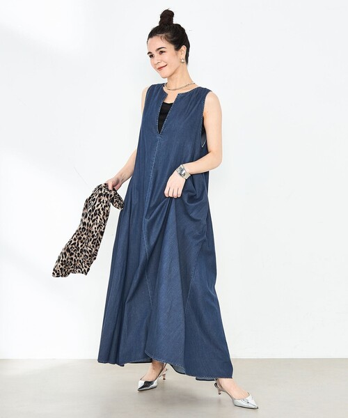 Rie Miller（リエミラー） ワンピース 「RM denim」ロング丈テンセル
