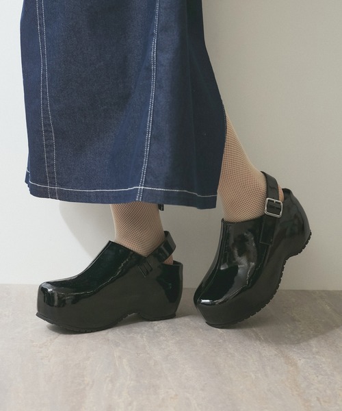 ADAM ET ROPE' サンダル バックベルトクロッグ レディース