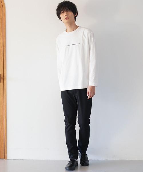 GLOBAL WORK tシャツ サラサラ快適DRYプリントT/長袖/147300