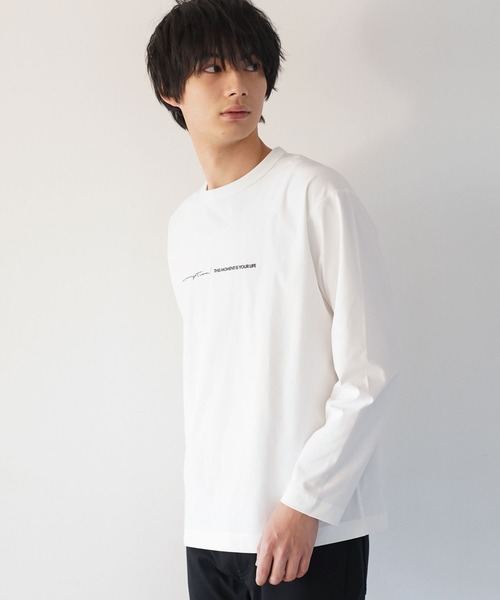 GLOBAL WORK tシャツ サラサラ快適DRYプリントT/長袖/147300