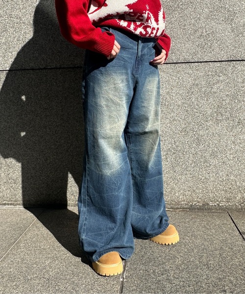 ジーンズ ヴィンテージライクワイドフレアデニム メンズ レディース