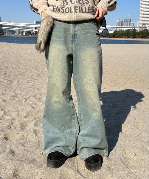 ジーンズ ヴィンテージライクワイドフレアデニム メンズ レディース