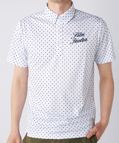 FILA GOLF ポロシャツ ドット総柄半袖ポロシャツ メンズ : ZOZOTOWN