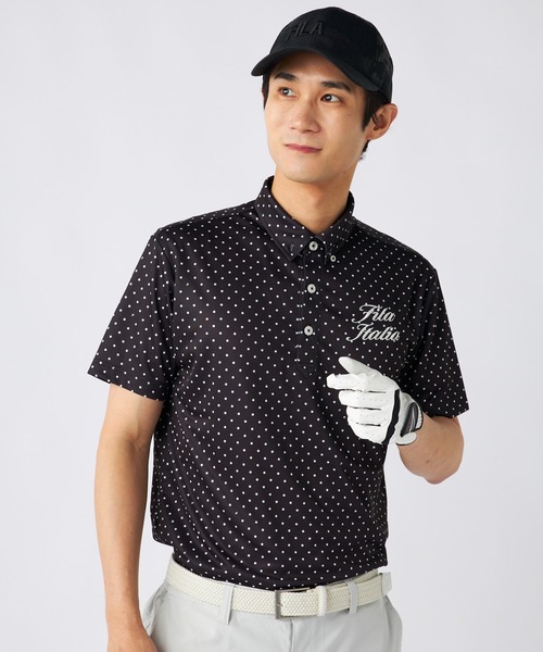FILA GOLF ポロシャツ ドット総柄半袖ポロシャツ メンズ : ZOZOTOWN