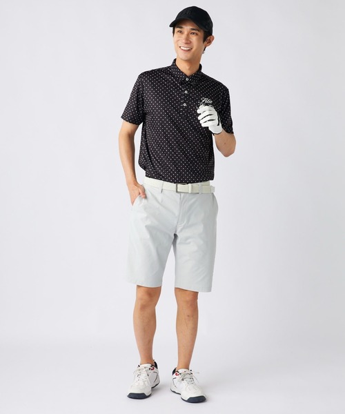 FILA GOLF ポロシャツ 半袖 ドット総柄半袖ポロシャツ メンズ