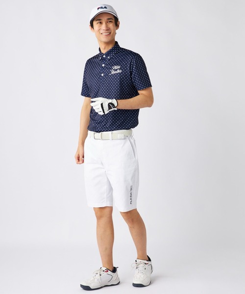 FILA GOLF ポロシャツ 半袖 ドット総柄半袖ポロシャツ メンズ