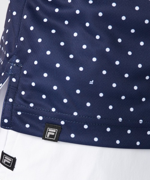 FILA GOLF ポロシャツ 半袖 ドット総柄半袖ポロシャツ メンズ