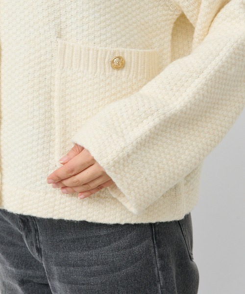 「RIVE DROITE」 ニットカーディガン FREE オフホワイト レディース_画像9