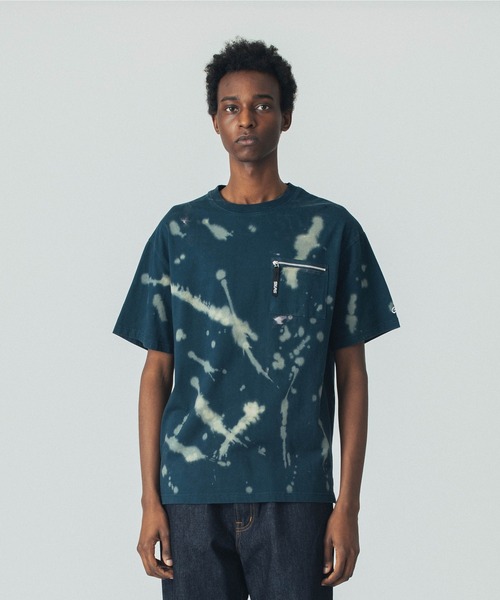 SILAS（サイラス） tシャツ BLEACH ZIP POCKET S/S TEE メンズ