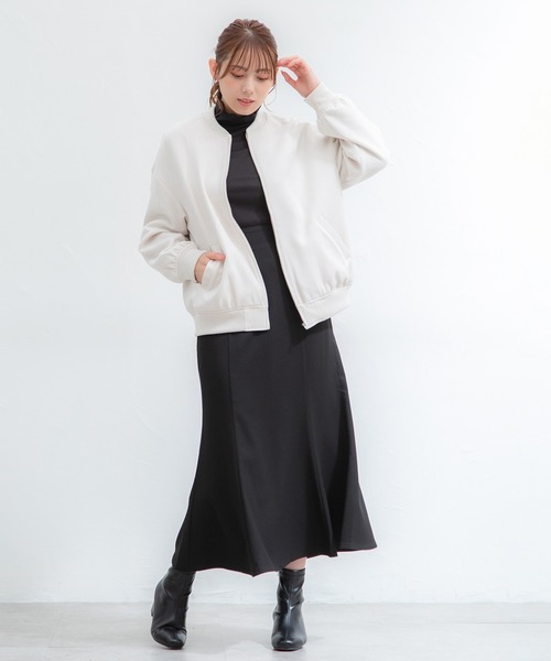 「Honeys」 「GLACIER」ジップアップブルゾン M スモークピンク レディース_画像2