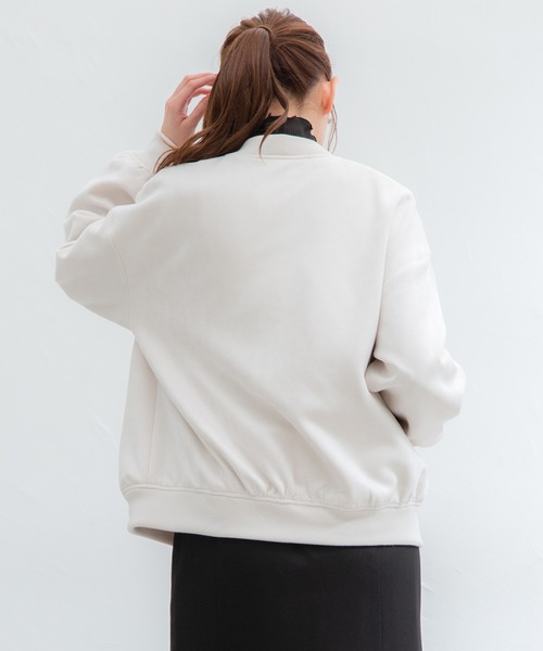 「Honeys」 「GLACIER」ジップアップブルゾン M スモークピンク レディース_画像4