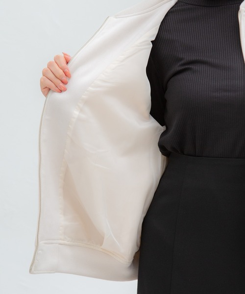 「Honeys」 「GLACIER」ジップアップブルゾン M スモークピンク レディース_画像5