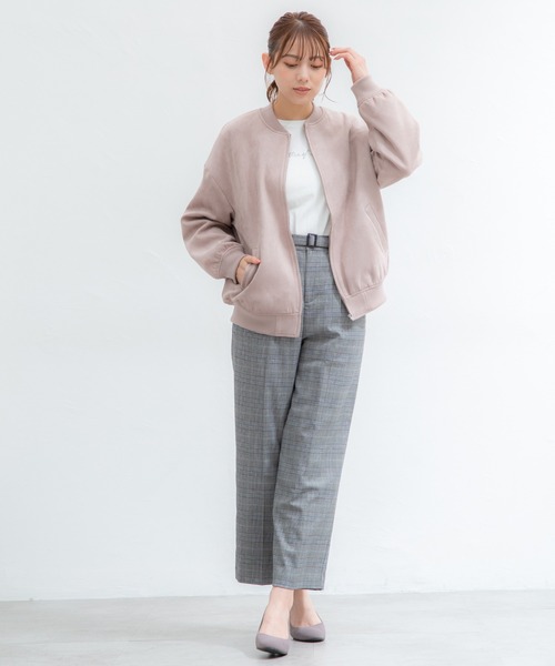 「Honeys」 「GLACIER」ジップアップブルゾン M スモークピンク レディース_画像8