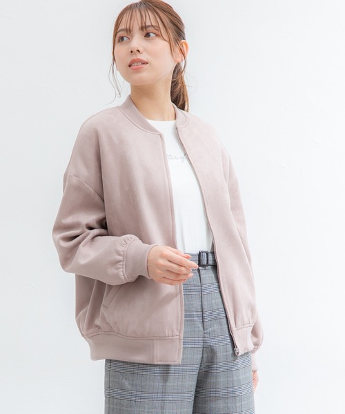 「Honeys」 「GLACIER」ジップアップブルゾン M スモークピンク レディース_画像9