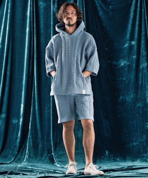 パーカー HOODED DOCKING KNIT Ameri（アメリ）の「HOODED DOCKING KNIT（ニット/セーター）」 - WEAR