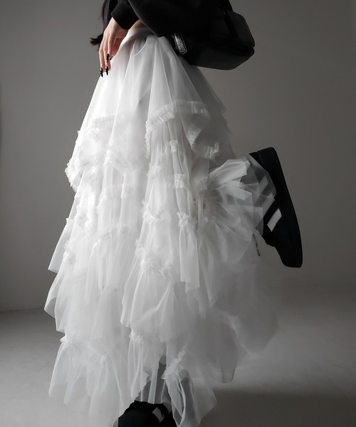 【OHESHIO】FRILL LAYERED SKIRT フリルレイヤードスカート OHESHIO フリルレイヤード スカート musinsa - メルカリ