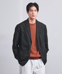 【美品】ユナイテッドアローズ リネン 黒 テーラードジャケット 46サイズ UNITED ARROWS ジャケット テーラードジャケット ブラック