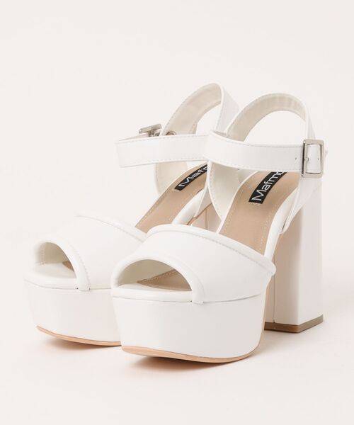 Mafmof サンダル Mafmof(マフモフ)11cmチャンキーヒール厚底