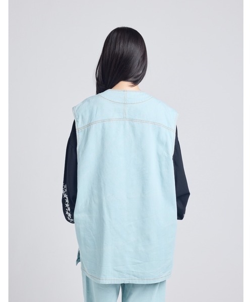 ベスト ジレ /Little sunny bite/twill vest レディース メンズ Little sunny bite ベスト ジレ /Little bite/twill vest