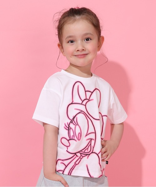 Disney（ディズニー） tシャツ 「綿100％」 親子お揃い ネオン