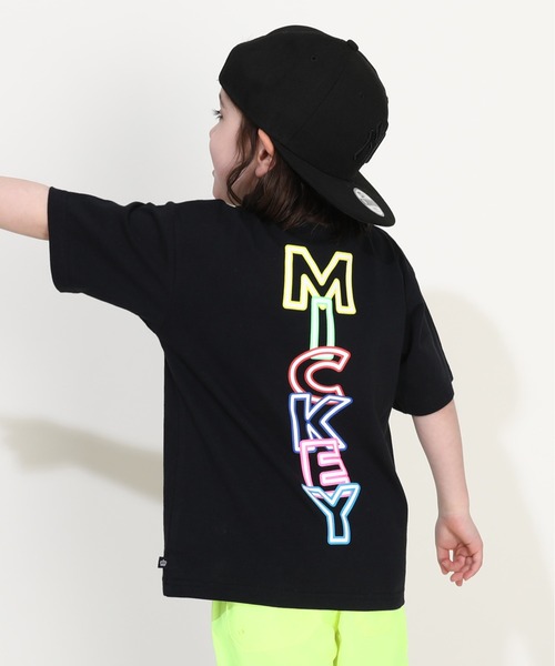 Disney tシャツ 「綿100％」 親子お揃い ディズニー ネオン