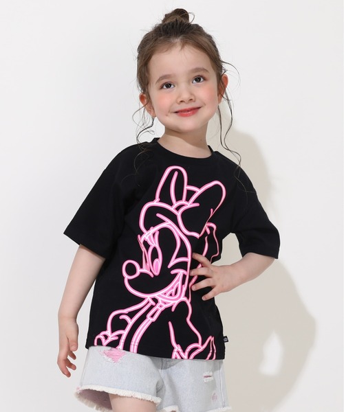 Disney（ディズニー） tシャツ 「綿100％」 親子お揃い ネオン